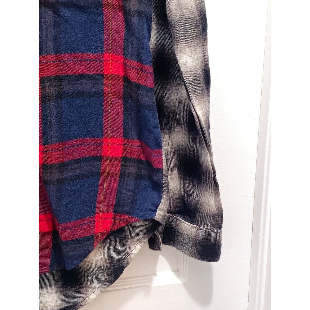 Vans Women's Mixed Plaid Button-Down Flannel Shirt L - Picture 6 of 13